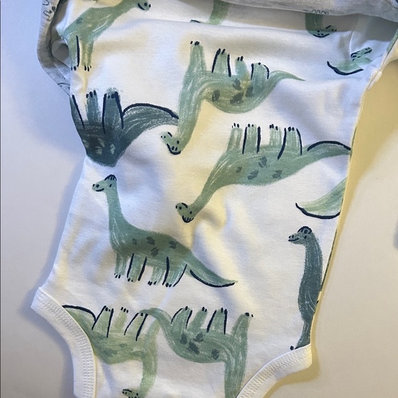 Carter's Dino Delight Bodysuit - Mint and White 3 piece. NWT - Picture 4 of 6